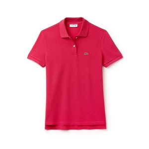 pink Lacoste polo shirt